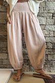 Annie Cushion Cotton Cuff Barrel Pant Antique Rose